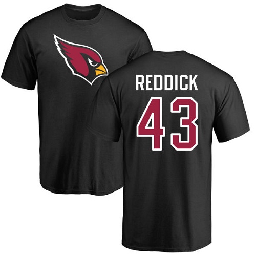 Arizona Cardinals Men Black Haason Reddick Name And Number Logo NFL Football #43 T Shirt->arizona cardinals->NFL Jersey